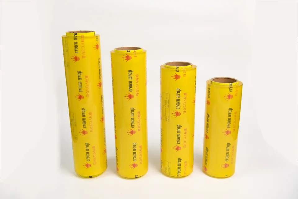 PVC cling film jumbo rolls being produced at SUNWRAP factory in Cixi, Ningbo